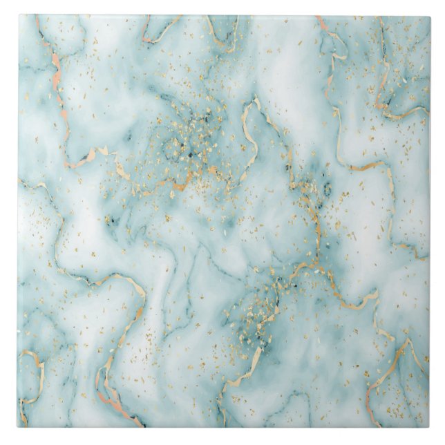 Liquid marble background with gold splatter tile (Front)