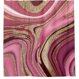 Liquid Marble: Gold Red Abstract.
