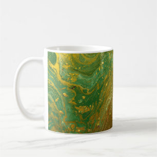 Liquid marble pattern coffee mug