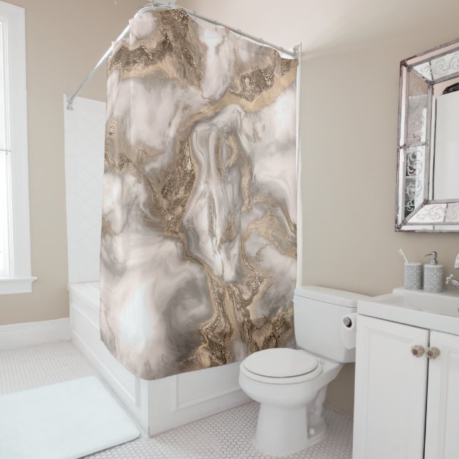 Liquid marble - pearl and gold (In Situ)