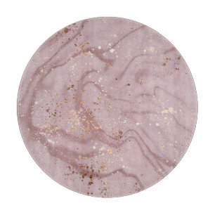 Liquid Marble: Rose Gold Artistry. Cutting Board