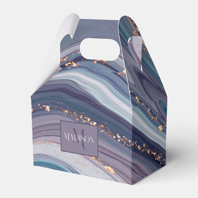 Liquid Marbled Favor Box (Front Side)