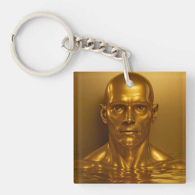 Liquid metal android keychain (Front)