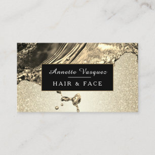 Liquid metal gold business card
