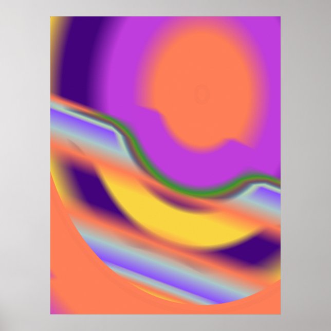 Liquid Molten Metal Retro Set D (018) Poster (Front)