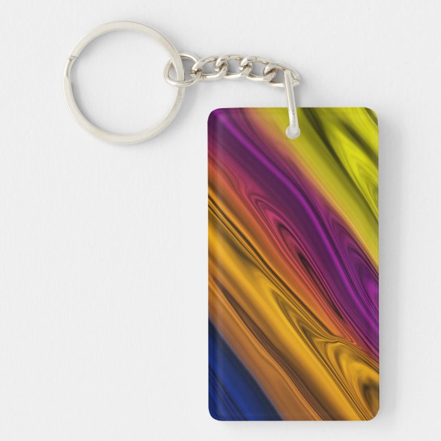 Liquid Paint Abstract Keychain (Front)