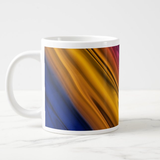 Liquid Paint Abstract Large Coffee Mug (Left)