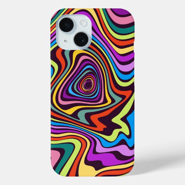 Liquid Paint Marbling Effect Decorative Case-Mate iPhone Case (Back)