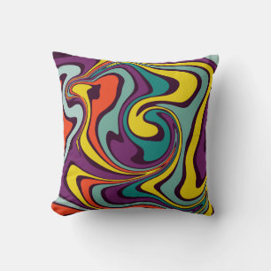 Liquid Paint Marbling Effect Decorative Throw Pill Pillow