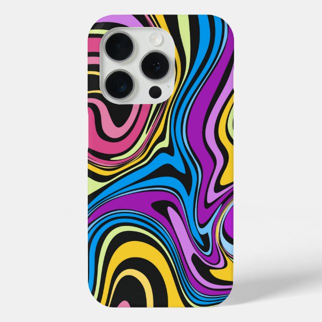 Liquid Paint Marbling Effect iPhone Case (Back)