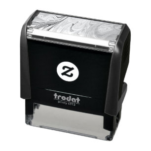 Liquid pour abstract pattern self-inking stamp