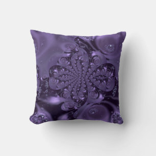 Liquid Royal Purple Throw Pillow