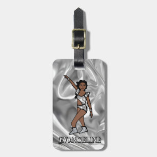 Liquid Silver White Dancer #1 Luggage Tag