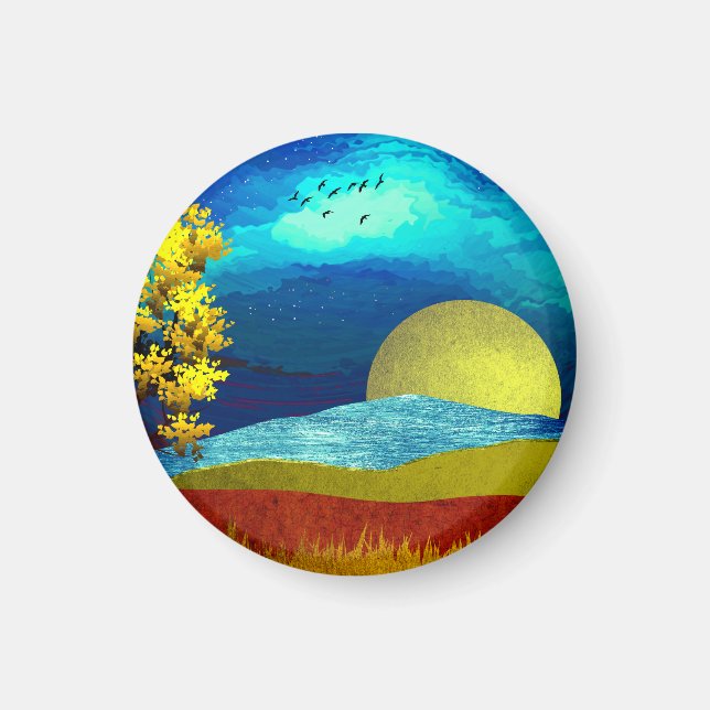 Liquid Sky Landscape Magnet (Front)