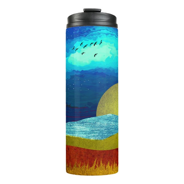 Liquid Sky Landscape Thermal Tumbler (Front)