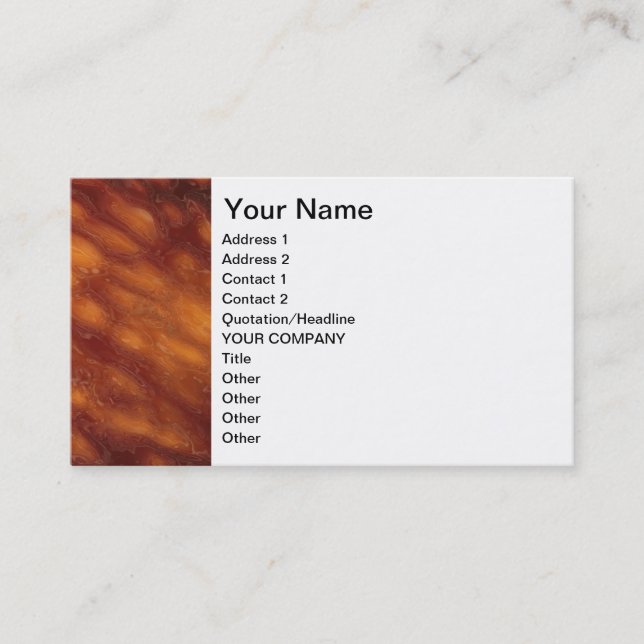 Liquid Sunset Business Card (Front)