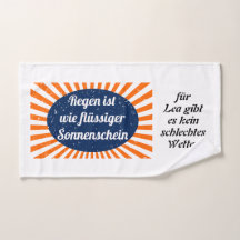 Liquid sunshine with names