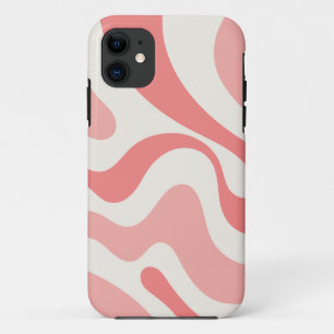 Liquid Swirl Abstract in Soft Pink  iPhone 11 Case