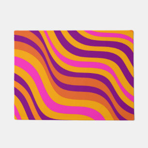 Liquid Swirl Flow Groovy Stripe Y2K Pattern Doormat