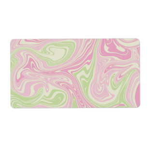 Liquid Swirl Green Pink Pattern