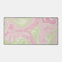 Liquid Swirl Green Pink Pattern