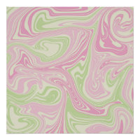 Liquid Swirl Green Pink Pattern