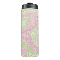 Liquid Swirl Green Pink Pattern