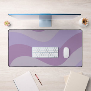 Liquid Swirl Purple Flow Groovy Stripe Y2K Pattern Desk Mat