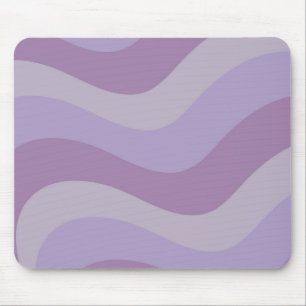 Liquid Swirl Purple Flow Groovy Stripe Y2K Pattern Mouse Pad