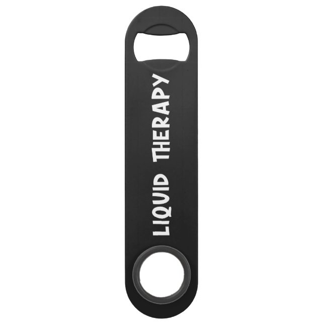 Liquid Therapy Beer Steel Bottle Opener Bar Key (Front)