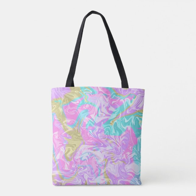Liquid vanilla colours mixed tote bag (Back)