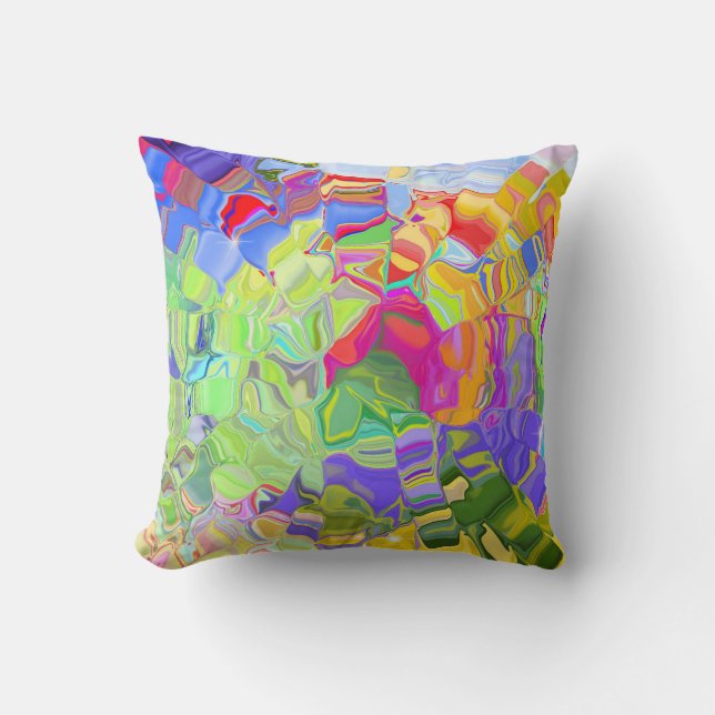 Liquid Watercolor Throw PIllow (Front)