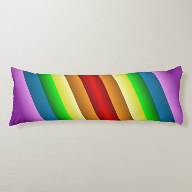 Liquidartz Double Edged Rainbow Body Pillow (Front)