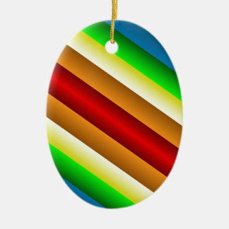 Liquidartz Double Edged Rainbow Ceramic Ornament
