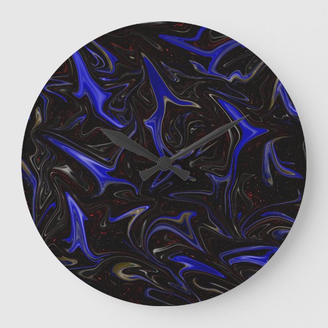 Liquidized Outer Space Pattern, Large Clock. Clock (Front)