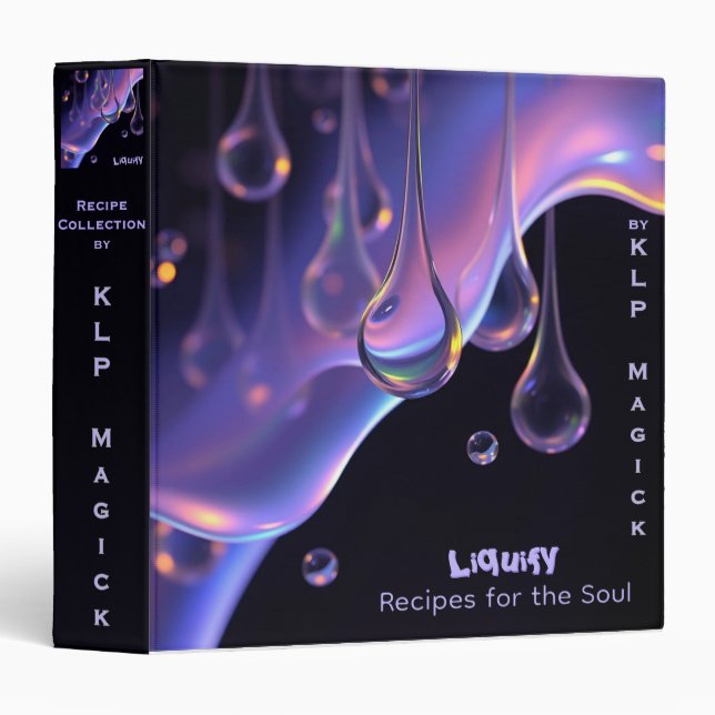 Liquify - AI Fantasy Sci-fi Digital Art Print Binder (Front/Spine)
