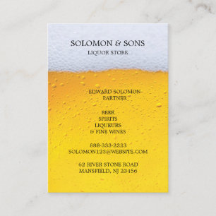 Liquor Beer Store Chubby Business Card