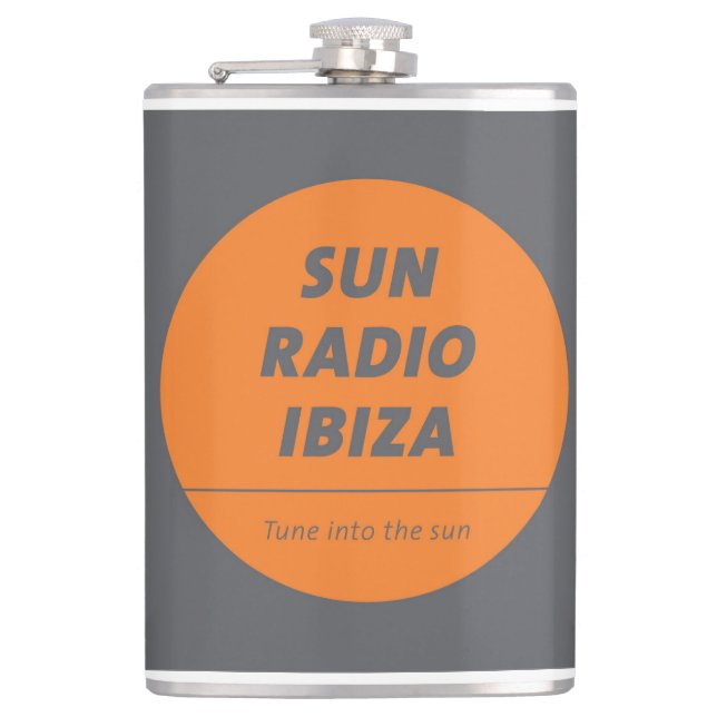 Liquor Bottle by Sun Radio Ibiza  Hip Flask (Front)