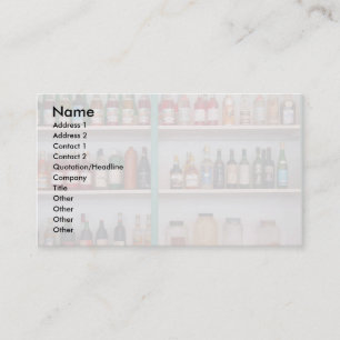 Liquor bottles business card