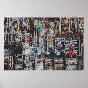 Liquor Bottles Poster
