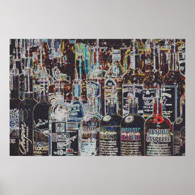 Liquor Bottles Poster (Front)