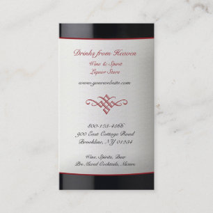 Liquor Wine Store Business Card