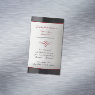 Liquor Wine Store Magnetic Business Card