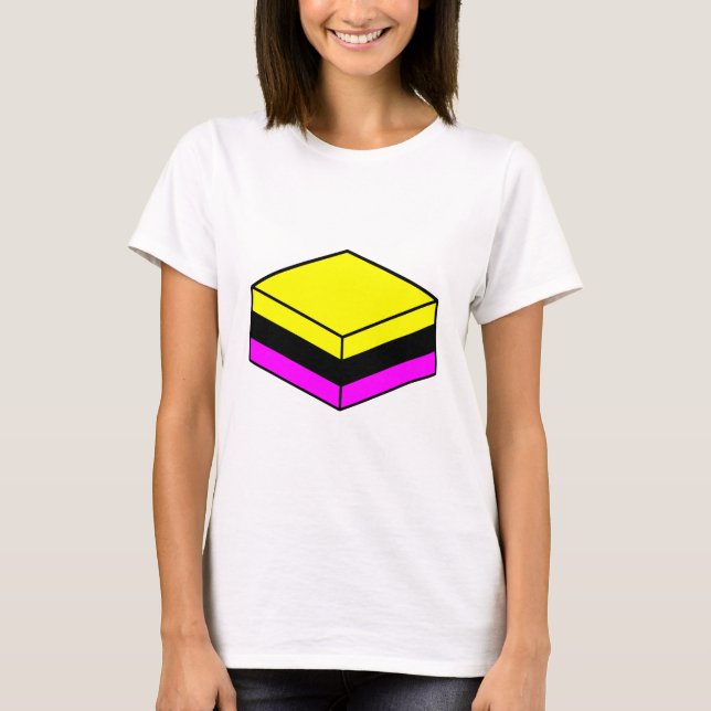 Liquorice All Sort - Yellow, Black and Magenta T-Shirt (Front)