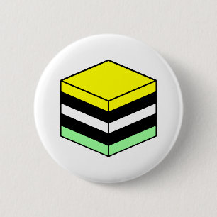 Liquorice All Sort - Yellow, Green, White & Black 2 Inch Round Button