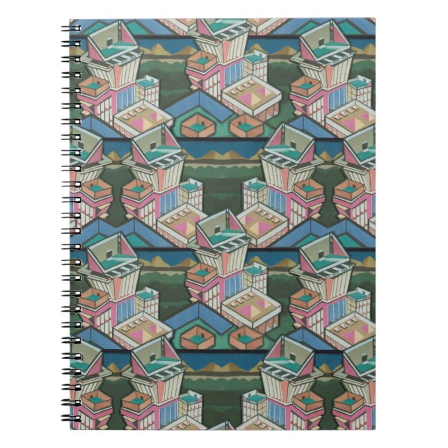 Liquorice allsorts 3D collage in suede Notebook (Front)