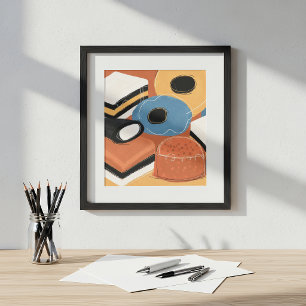 Liquorice Allsorts Abstract Candy Art Poster