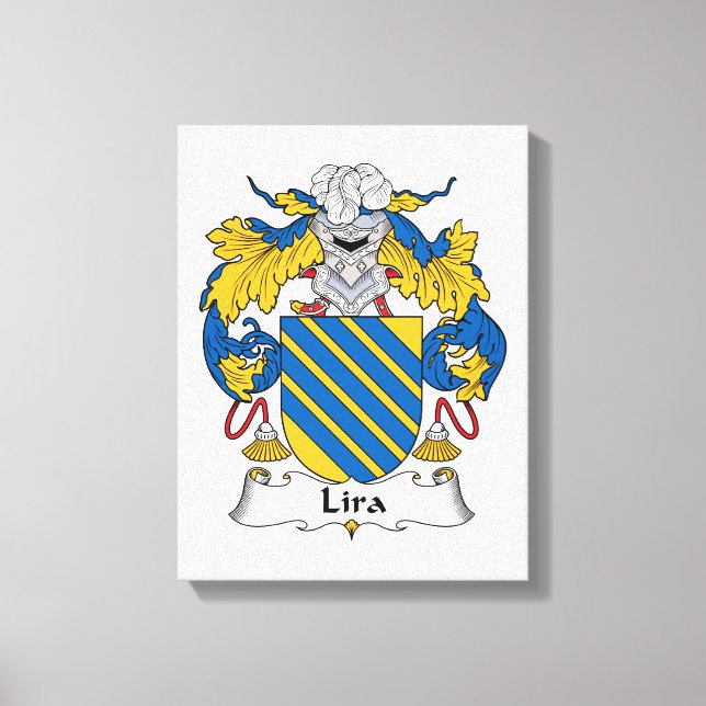 Lira Family Crest Canvas Print (Front)