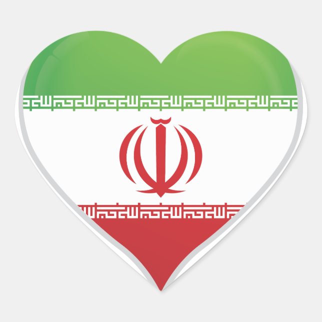 L'Iran aime drapeau orgueil autocollant (Devant)