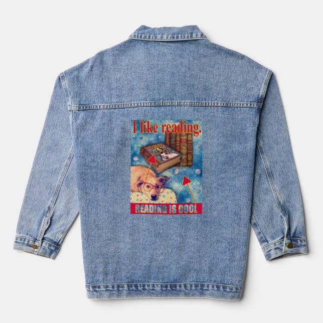 LIRE EST COOL Denim Veste (Verso)